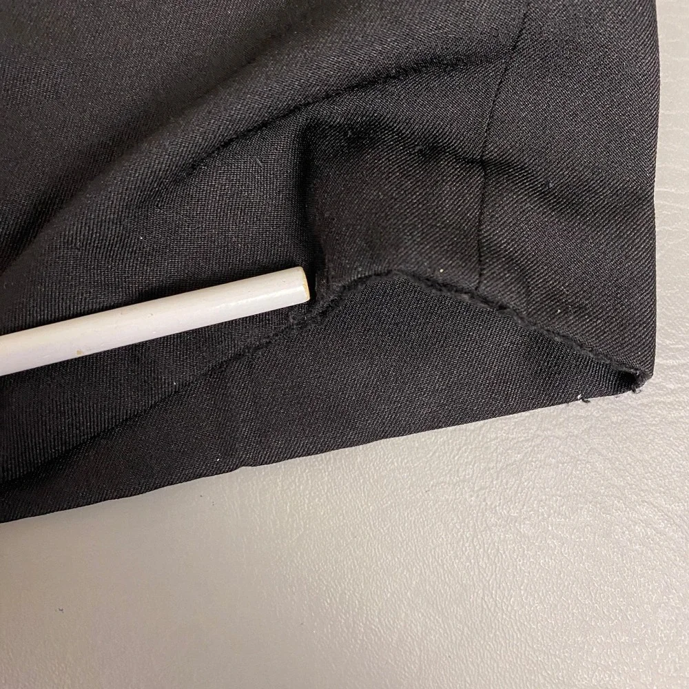 Botany 500 Dress Pants Men's Size 44x26 Black Flat Front Straight Leg Trousers *
